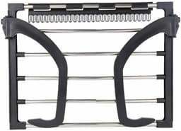 Wall Mounted Stainless Steel Folding Clothes Dryer for Radiator Balcony Black — thumbnail 1