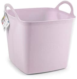 Plasticforte kunststof Kuip / emmer / wasmand - flexibel - oudroze - 27 liter - vierkant - met hengsels - 36 x 34 x 37 cm — thumbnail 2