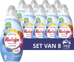 Robijn Klein & Krachtig Classics Color Morgenfris Vloeibaar Wasmiddel - 8 x 19 wasbeurten - Voordeelverpakking — thumbnail 1