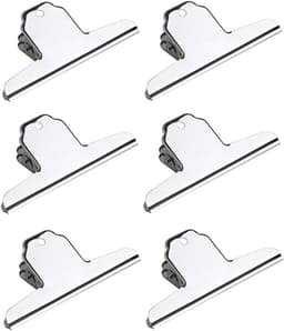 Grote Roestvrijstalen Bulldog Clips voor Papier en Voedsel - 6 Stuks — thumbnail 1