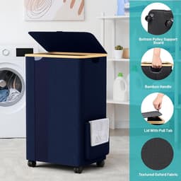 Grote Wasmand 75 Liter Donkerblauw — thumbnail 2