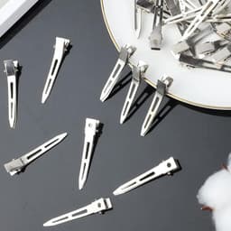 60x Professionele Zilveren Krokodillenklemmen Haarspeldjes voor Styling en Knippen — thumbnail 3