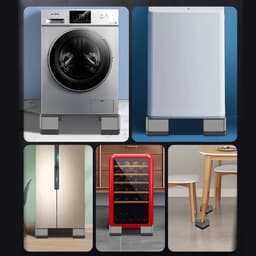 longziming -Anti Trillingsmat Wasmachine – Geluidsdempende Antislip Mat – Voetjes Wasmachine & Droger – Verhoogde Stabiliteit – Vermindert Trilling – Beschermt Vloeren – Duurzaam Materiaal — thumbnail 4