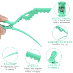 Professionele Krokodil Haarspeldjes voor Dames en Meisjes - 12 Stuks met Antislip Grip — thumbnail 4