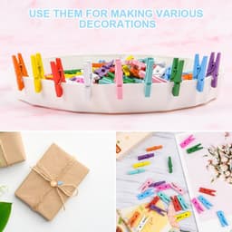 Mini Wasknijpers voor Foto's - 110 Stuks Kleurrijke Decoratieve Clips voor Bruiloft en Feest — thumbnail 4