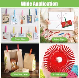 Kleurige houten wasknijpers - 50 stuks - Ideaal voor foto's en collages — thumbnail 5