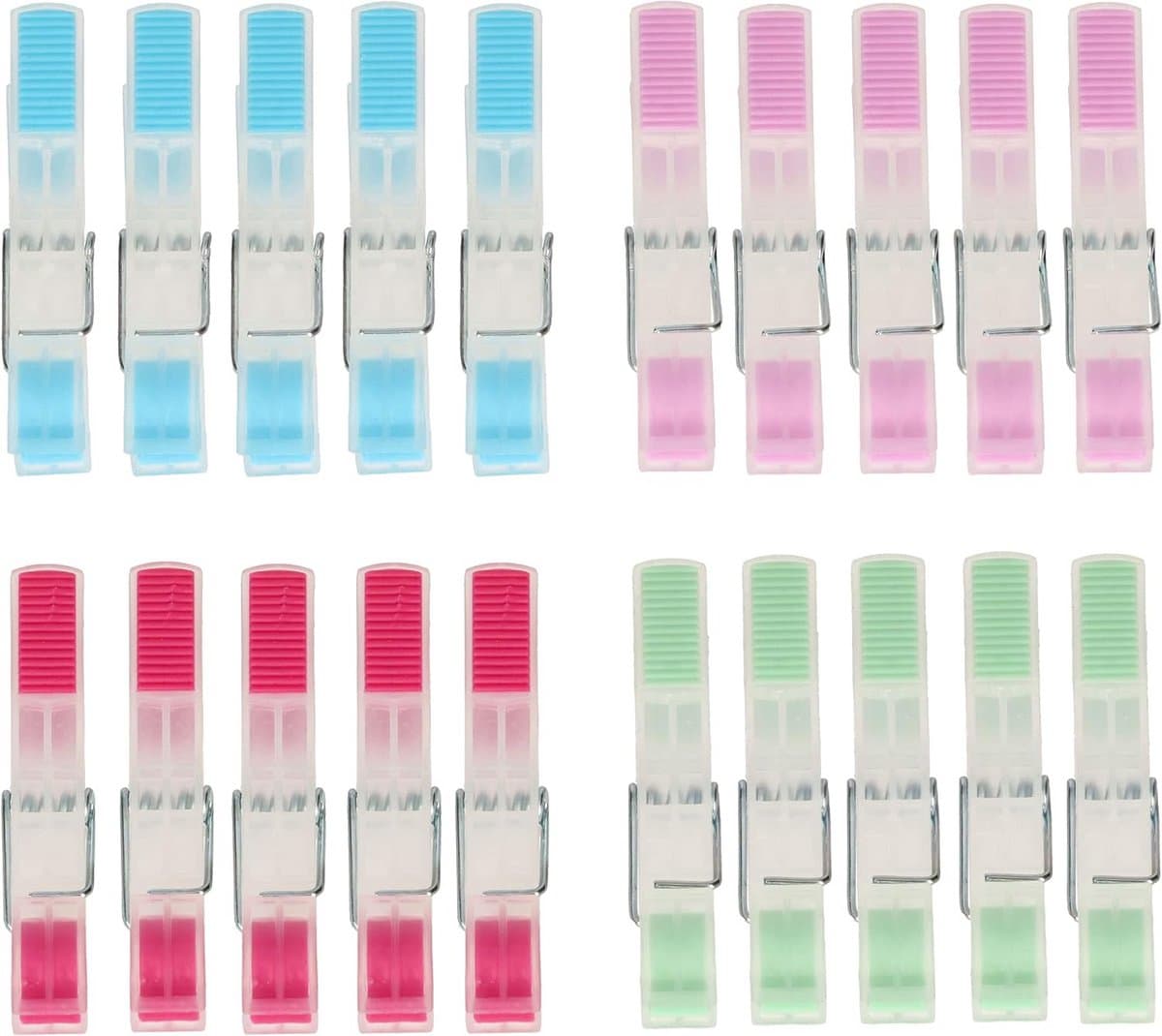 Waslijnklemmen - Kledingklemmen - Kleding Drogen - Rubberen Inzetstukken - 20 Stuks - Grijs — afbeelding 1