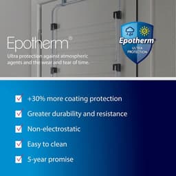 Wasdroger over de deur - grijze Epotherm-coating - 35 x 58 x 87 cm — thumbnail 5
