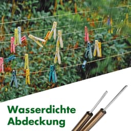 Wasknijper 50 m - Stalen kern - Draagvermogen 120 kg - Roestvrij - Waterdicht - Huishouden - Tuin - Camping Waslijndraad met stalen kern — thumbnail 2