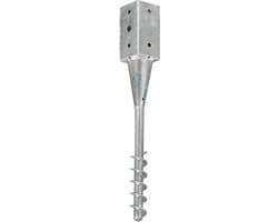 vidaXL - Grondpinnen - 6 - st - 7x7x56 - cm - gegalvaniseerd - staal - zilverkleurig — thumbnail 4