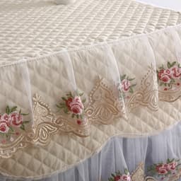 Wasmachine hoes - Droogmolenhoezen - Wasmachine beschermer - Wasmachine cover - Wasdroger beschermhoes - Droogcombinatiehoes - rol stofkap - 60 * 60 * 85 CM - kant ruche bloemen - Voor De Meeste Voorlader Wasmachines En Buitendrogers — thumbnail 4