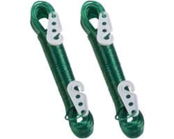 Lifetime Clean Waslijn - 2x - 20 meter - PVC - groen - drooglijn / waslijndraad - wasgoed ophangen - met 2 haakjes — afbeelding 1