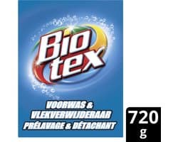 Biotex Waspoeder - Voorwas & Vlekverwijderaar - met actieve biologische enzymen - 720 g