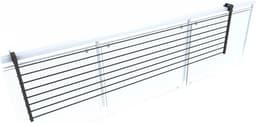 Foxydry Duo 202 cm balkon droogrek - antraciet - rechthoekige reling — thumbnail 2
