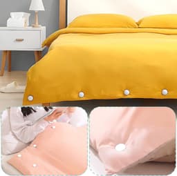 20 Stuks Witte Duvet Cover Clips 3x2.5cm Bed Sheet Tensioners Deck Clips Non Slip met Knopen - Voor Dekbedovertrekken Lakens Gordijnen etc. — thumbnail 5