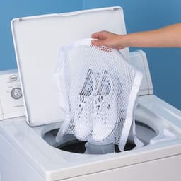 Waszak - Schoen Wassen - Herbruikbaar - Waszak Voor Schoenen - Schoenen Waszak - wit - Met Rits - 40*40*1.7 cm - Schoenen was tas - Polyester — thumbnail 3