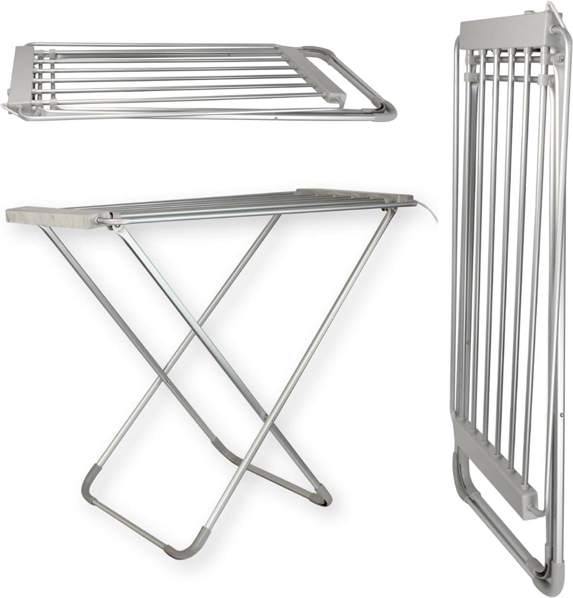 Elektrisch Droogrek - Wasrek Inklapbaar - Aluminium — afbeelding 1