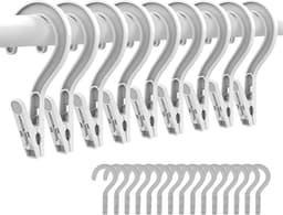 Wasserij Haken Clips - Hanger Clips - Thuis Organisatie - Compact Draagbaar - 24 Stuks - Wit — thumbnail 1