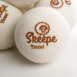 Texel Wollen Drogerballen XL 6 stuks in opbergzak met koord – Wasdrogerballen - Wasbollen - Droogballen - Duurzaam was drogen - Texelse wol en Merinowol — thumbnail 2