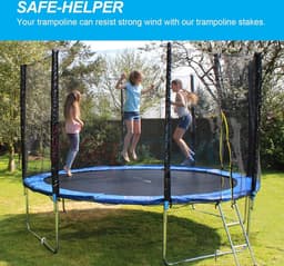 Bodemankers 32 cm U-vormige set van 6 - verzinkt staal - trampoline windpalen - zware belasting — thumbnail 4
