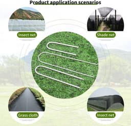 Stabiele grondankers voor onkruidvlies - 50 stuks + 50 sluitringen - 150 x 40 x 25 mm — thumbnail 3