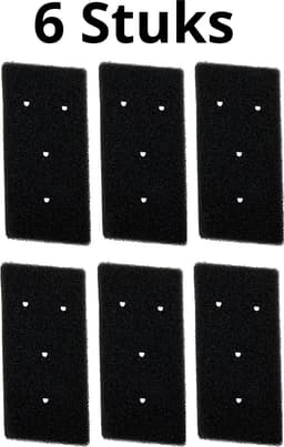 Bramokava 6x Filter geschikt voor Droger Whirlpool Bauknecht Ignis ( met 4 gaatjes) - 481010345281 - 8015250474909 - 481010716911 - Spons Foam Schuim — thumbnail 2