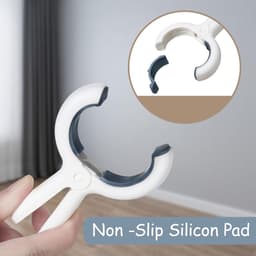 6 stuks - Handdoek Clip voor op het strand - Winddichte deken clip - Met een stevige, roestbestendige veer - Grote kledingclip - Houdt uw handdoeken, kleding en dekens droog aan waslijnen en rekken (blauw) — thumbnail 4