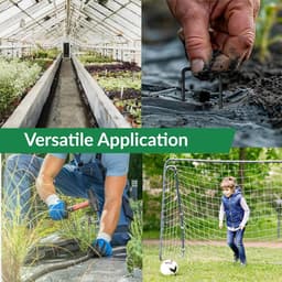 Grondankers Verzinkt Staal - U-vormige pennen - Tuin Vastzetten - Anti-roest Materiaal - 150 x 30 mm - Zilverkleurig — thumbnail 2