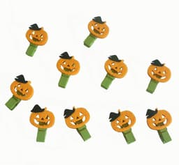 Houten Clips - Pompoen Pinnen - Berichten Tonen - Fijne Afwerking - 10 Stuks - Oranje — thumbnail 4