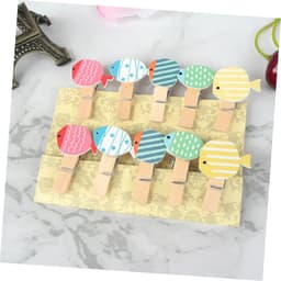 Tropische Vis Clips - Houten Knijpers - Decoratie Knutselen - Fijne Afwerking - 50 Stuks - Gekleurd — thumbnail 3