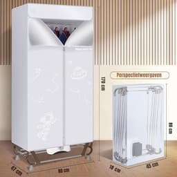 RWB® Elektrisch Droogrek - Elektrisch Wasrek - Droogrek - Grijs - 80cm x 46cm x 168cm — thumbnail 4