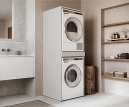 Waskast - Opbergkast - Wasmachine Opbergen - Uittrekbaar Werkblad - 66 cm Breed - Cashmere — thumbnail 3