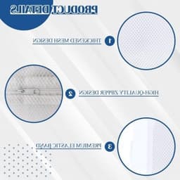 Set van 2 waszakken met rits voor schoenen en kleding, 40 x 40 cm, lichtgewicht en herbruikbaar, ideaal voor delicate was en sneakers — thumbnail 4