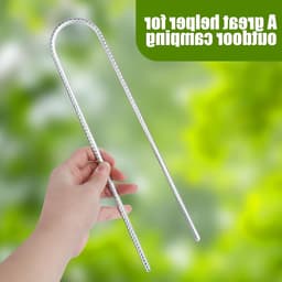 Set van 6 Grondankers van 30 cm in Gegalvaniseerd Staal - Robuuste U-vormige Tentpinnen voor Beveiliging van Tenten, Schuttingen en Campinguitrusting — thumbnail 3