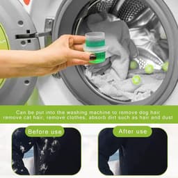 6 stuks haarvangers voor wasmachine - anti-haren bal - herbruikbare wasbal - voor kleding en beddengoed - effectievere waservaring — thumbnail 4