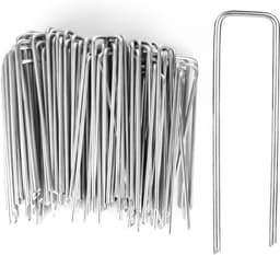 VVGoods - Tuingrondankers 100 stuks 100 x 20 x 2,5 mm verzinkt professionele grondanker onkruidfolie — thumbnail 1