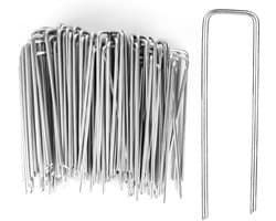 VVGoods - Tuingrondankers 100 stuks 100 x 20 x 2,5 mm verzinkt professionele grondanker onkruidfolie