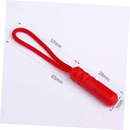 Operitacx 40stuks Zipper Pullers Met Cylindrische Kop Sterke Verlengstukken Voor Tassen Kleding Rugzakken Koffers Voor Thuis Winkelgebruik Rood — thumbnail 3