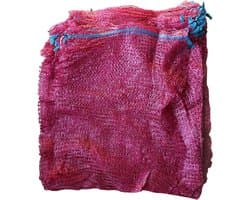 Netzakken - Gaaszakken met koord - Opslag Groente Fruit - Ademend Materiaal - 35 x 50 cm - Bordeaux