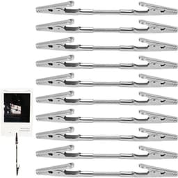 Dubbele Alligator Clip - Foto Houder - DIY Knutselen - Metalen Draad Clips - 13 cm - Zilver — thumbnail 1