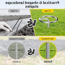 Grondankers Ø 4 mm voor worteldoek - 100 stuks - Duurzaam, weerbestendig en eenvoudig te installeren — thumbnail 2