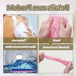 3 Stuks Afrikaans Wasnet, Exfoliërende Netspons, Lange Mesh Ruggenscrubber voor Huidverzorging en Douchegebruik — thumbnail 5