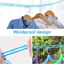 Draagbare Waslijn - Reis Waslijn - Kleding Drogen - Windproof en Antislip - 5 meter - Roze — thumbnail 2