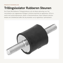 Dailygoods- Trillingsisolator 4 Stuks - Rubberen Steunen - Anti-vibratie Dempers - Schokdempers - Geluidsisolatie - Efficiënt Trillingsdemping — thumbnail 4