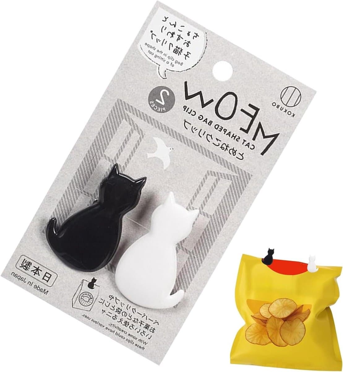 Tasklemmen Set - Kattengreep Clips - Voedsel Zakken Sluiten - Duurzaam ABS Materiaal - 2 Stuks - Gemengde Kleuren — afbeelding 1