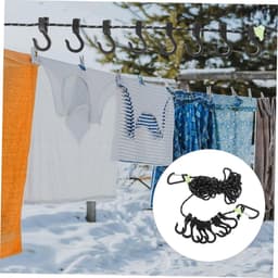 Waslijnen - Droogtouw Kleding - Buiten Drogen - Antislip Ontwerp - 500 cm - Zwart — thumbnail 4