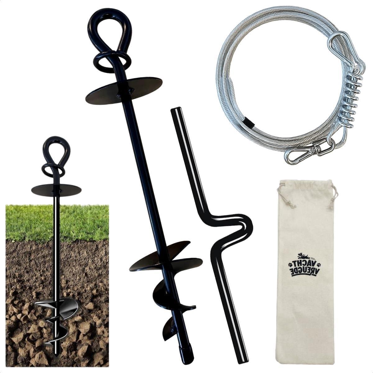 Grondanker Hond – Incl. 5m Kabel, Draaistick & Opbergzak — afbeelding 1