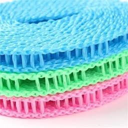 Waslijn Set - Reis waslijn - Kleding drogen - Antislip nylon - 2 stuks 5/3m - Blauw — thumbnail 5