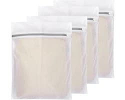 4 Stuks Mesh Waszakken voor Delicate Kleding, Ondergoed, Bh's en Babykleding met Hanglus