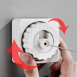 Intrekbare Waslijn - Wand Waslijn - Droog Kleding - Ruimtebesparend Ontwerp - 4.8 Meter - Lavendel — thumbnail 2